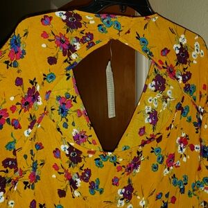 Band of Gypsies Woven Short Sleeve Surplice Faux Wrap Dress NWT